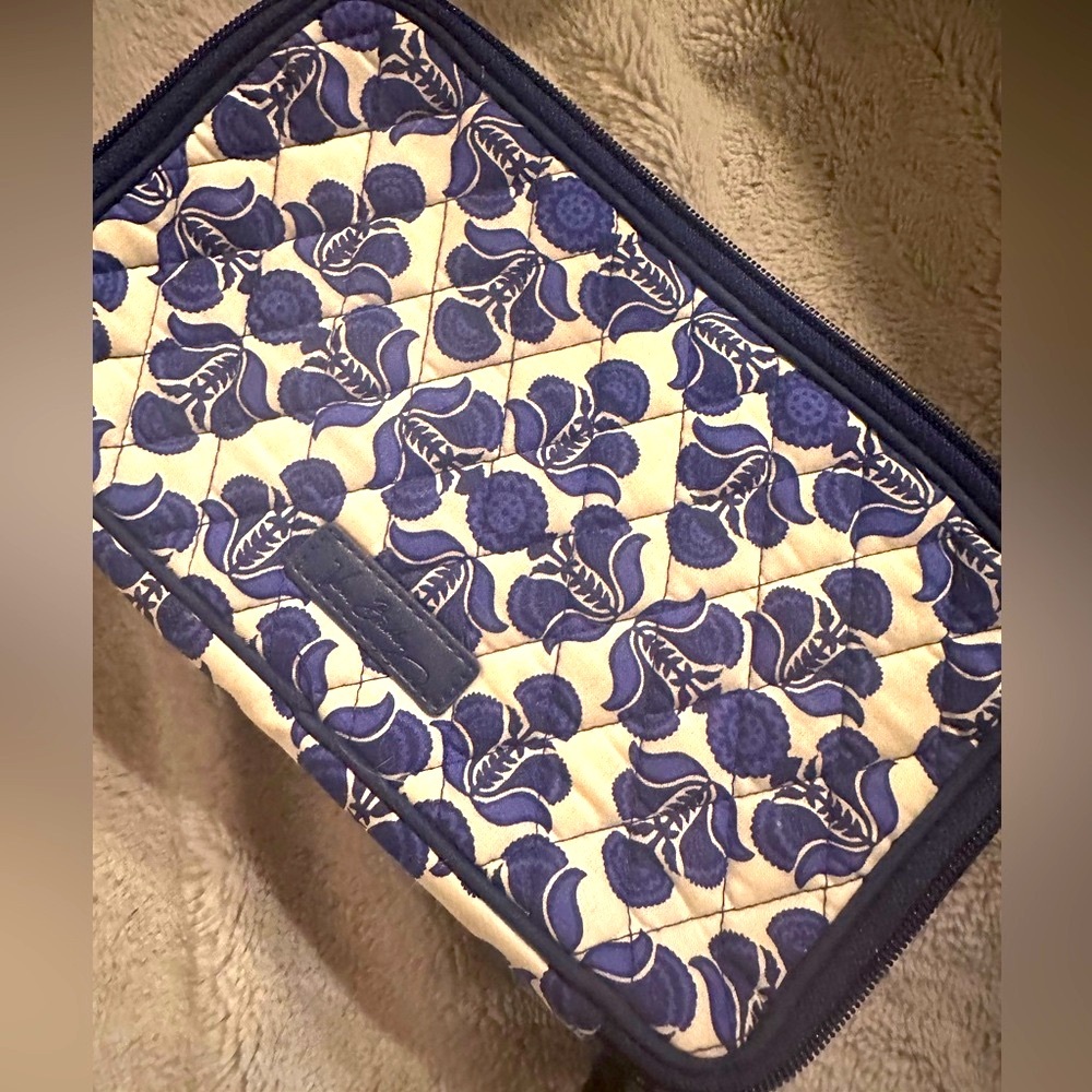 Vera Bradley Makeup Bag in Blue and White